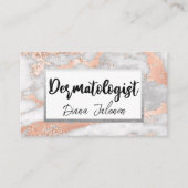 100皮膚科アポイントメントリマインダーバラ大理石 名刺 (正面)