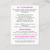 100眉毛マイクロバリングアフターケア指示ピン 名刺 (裏面)