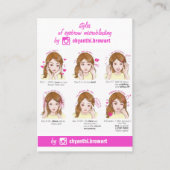 100眉毛マイクロバルディングアフターケアの手順Pi 名刺 (正面)