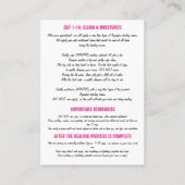 100眉毛マイクロバルディングアフターケアの手順Pi 名刺 (裏面)