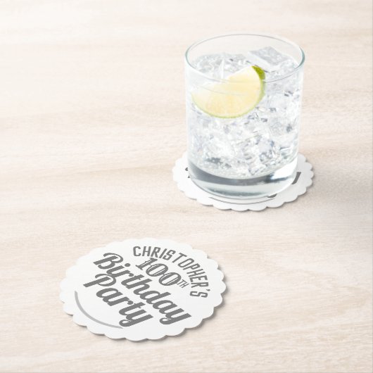 100祝年。第100回バースデーパーティー ペーパーコースター (インサイチュ)