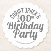100祝年。第100回バースデーパーティー ペーパーコースター (正面)