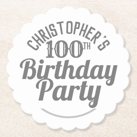 100祝年。第100回バースデーパーティー ペーパーコースター (正面)
