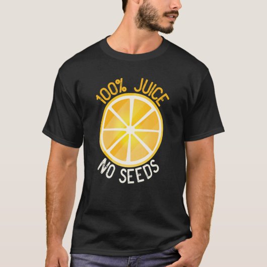 100種なしジュースオレンジメンズ血管切除術 Tシャツ (正面)