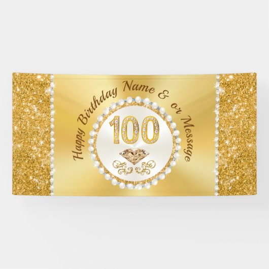 100素晴らし回誕生日バナー 横断幕 (横)