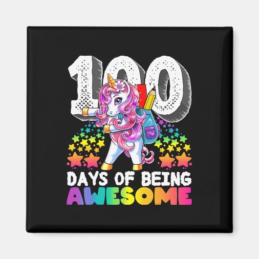 100素晴らし日の学校Unicorn贈り物F マグネット (正面)