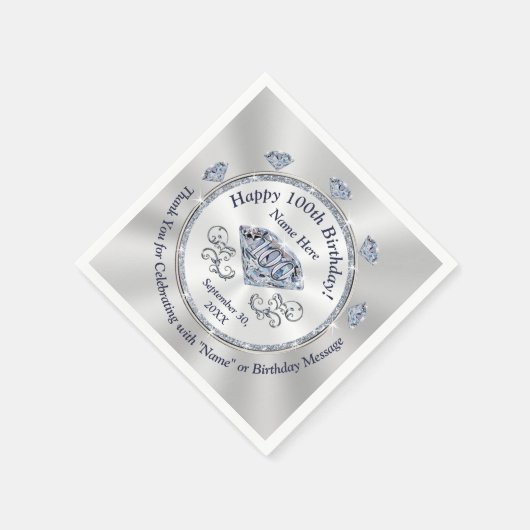 100素晴らし誕生日ナプキンス スタンダードカクテルナプキン (角)