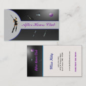 100紫と黒のランジェリーショー名刺 名刺 (正面/裏面)