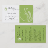 100緑のロゴのスパリゾートの退去の名刺 名刺 (正面/裏面)