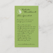 100緑のロゴのスパリゾートの退去の名刺 名刺 (裏面)