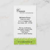 100芝生造園草刈り名刺 名刺 (裏面)