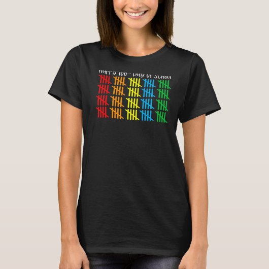 100行を数える集計は～の100日目を表す Tシャツ (正面)