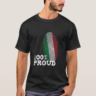 100誇りを持ったイタリア指紋フラ誇りを持ったグ Tシャツ