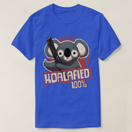 100認定フワフワCuのKoalafied Witty Punシール Tシャツ (デザイン正面)