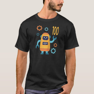 100誕生日かわいいロボット100歳おもしろいB日 Tシャツ