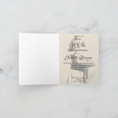 100誕生日エレガントモノグラム写真折り畳み 招待状 (内部)