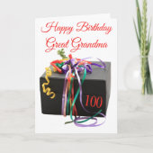 100誕生日カスタマイズ可能カード カード (正面)