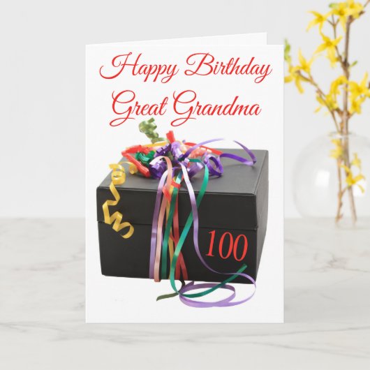 100誕生日カスタマイズ可能カード カード (黄色い花)