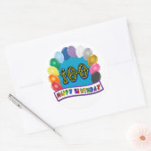 100誕生日ギフト風船の品揃えデザイン ラウンドシール (封筒)