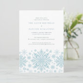 100誕生日サプライズパーティーブルースノーフレーク 招待状 (スタンド正面)