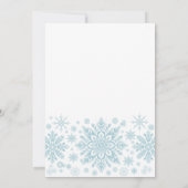 100誕生日サプライズパーティーブルースノーフレーク 招待状 (裏面)