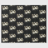 100誕生日スパーカーズオンブラック ラッピングペーパー (フラット)