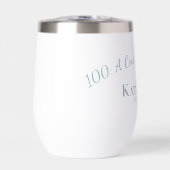 100誕生日センチュリーお祝いティール(緑がかった色)ギフト (正面)