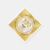 100誕生日ナプキンス100歳の誕生日のセルビア人 スタンダードカクテルナプキン (角)