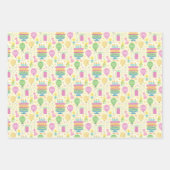 100誕生日ナンバーキャンドルケーキバルーン ラッピングペーパーシート (正面3)