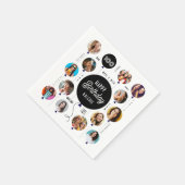 100誕生日フォトバルーン スタンダードカクテルナプキン (角)