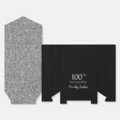 100誕生日ブラックシルバーグリッターありがとう フェイバーボックス (見開き)