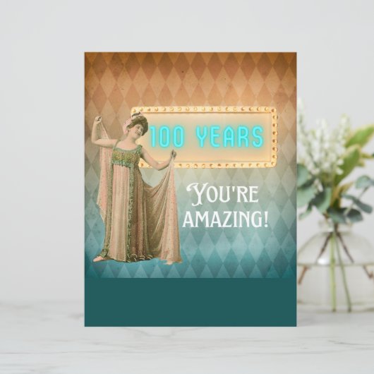 100誕生日ヴィンテージ歌手誕生日スクラップブック (スタンド正面)