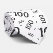 100誕生日乱数パターンブラック/ホワイト ネクタイ (ロール)
