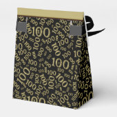 100誕生日乱数パターンブラック/金ゴールド フェイバーボックス (裏面サイド)