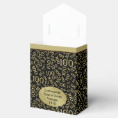 100誕生日乱数パターンブラック/金ゴールド フェイバーボックス (オープン)