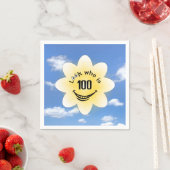 100誕生日夏の日差しと雲 スタンダードカクテルナプキン (インサイチュ)