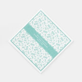 100誕生日番クール号パターンティール(緑がかった色)/白 スタンダードランチョンナプキン (角)