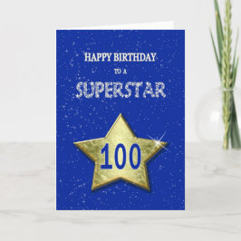 100誕生日目のスーパースター カード