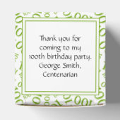 100誕生日緑/白の乱数パターン フェイバーボックス (上部)