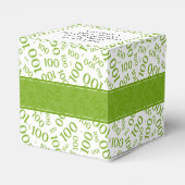 100誕生日緑/白の乱数パターン フェイバーボックス (裏面サイド)