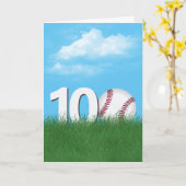 100誕生日野球inグリーングラス カード (黄色い花)