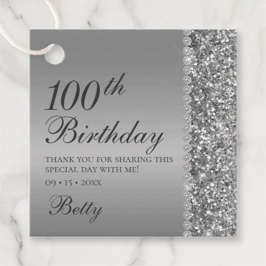 100誕生日 エレガント フェイバータグ (正面)