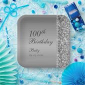 100誕生日 エレガント ペーパープレート (パーティー)