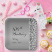 100誕生日 エレガント ペーパープレート (パーティー)