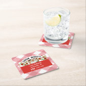 100誕生日 – カスタマイズ可能 スクエアペーパーコースター (インサイチュ)