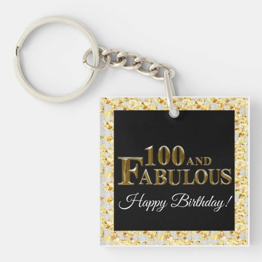 100誕生日 キーホルダー (正面)