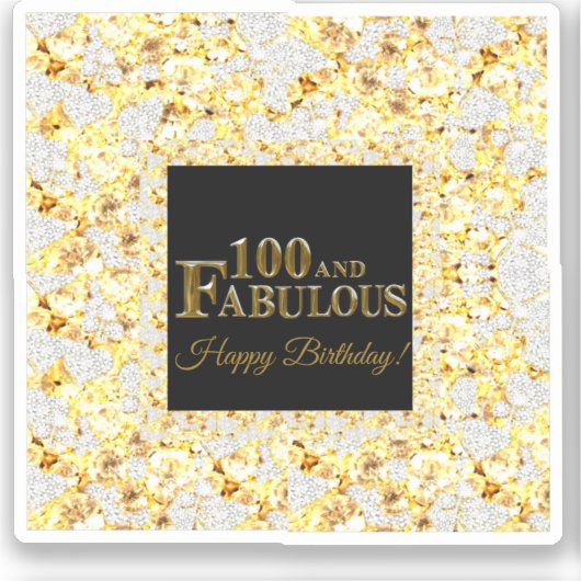 100誕生日 シール (正面)