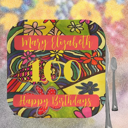 100誕生日 ペーパープレート