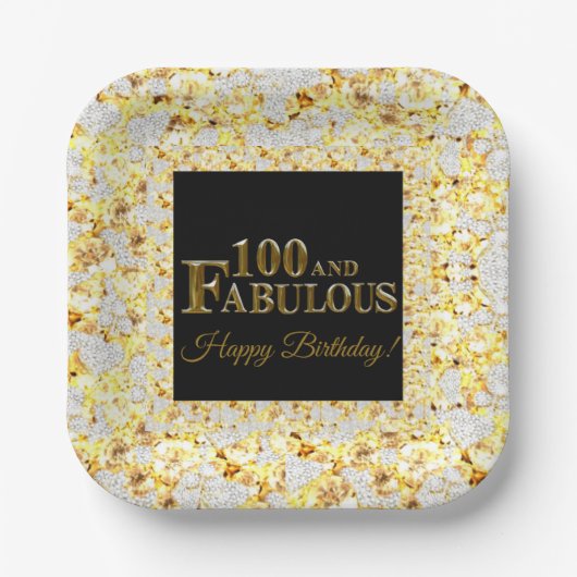 100誕生日 ペーパープレート (正面)