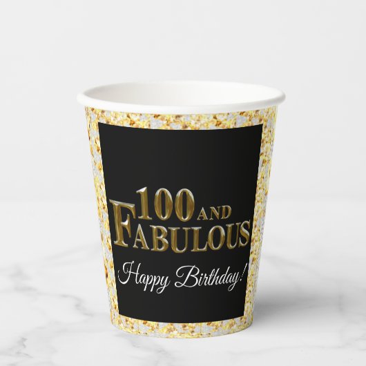 100誕生日 紙コップ (正面)